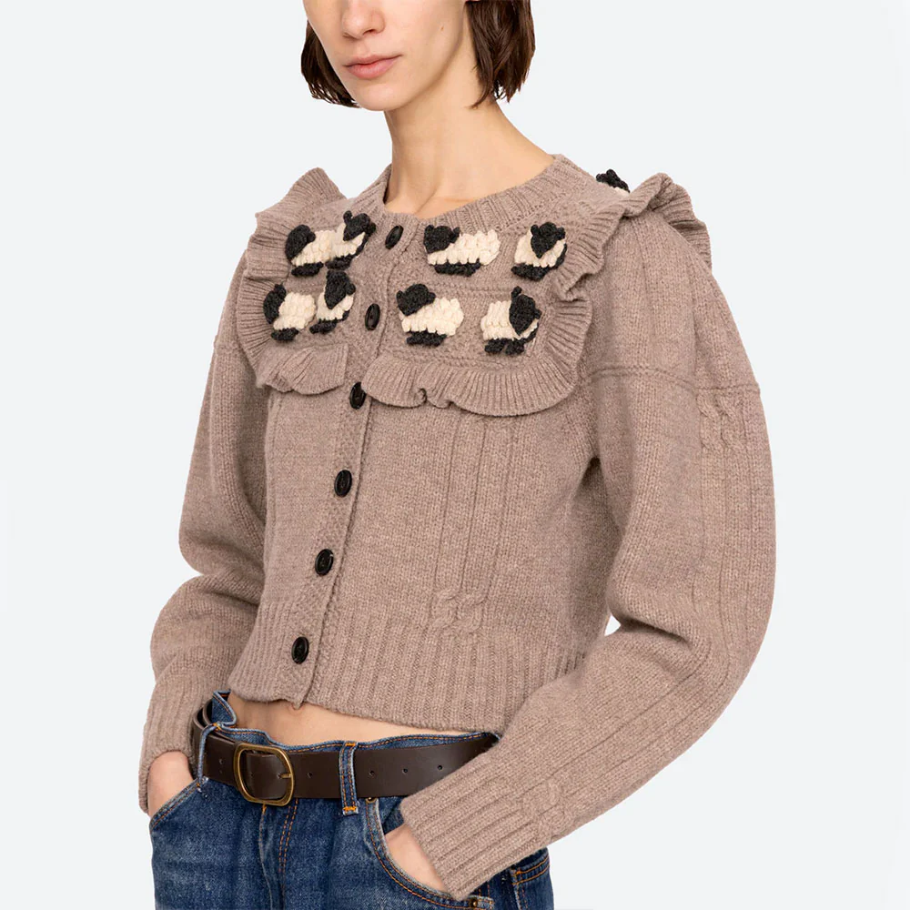 Sea NY - Cardigan Benny - Oatmeal - Image 4