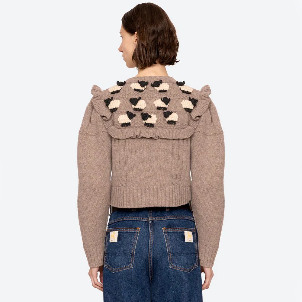 Sea NY - Cardigan Benny - Oatmeal - Image 5