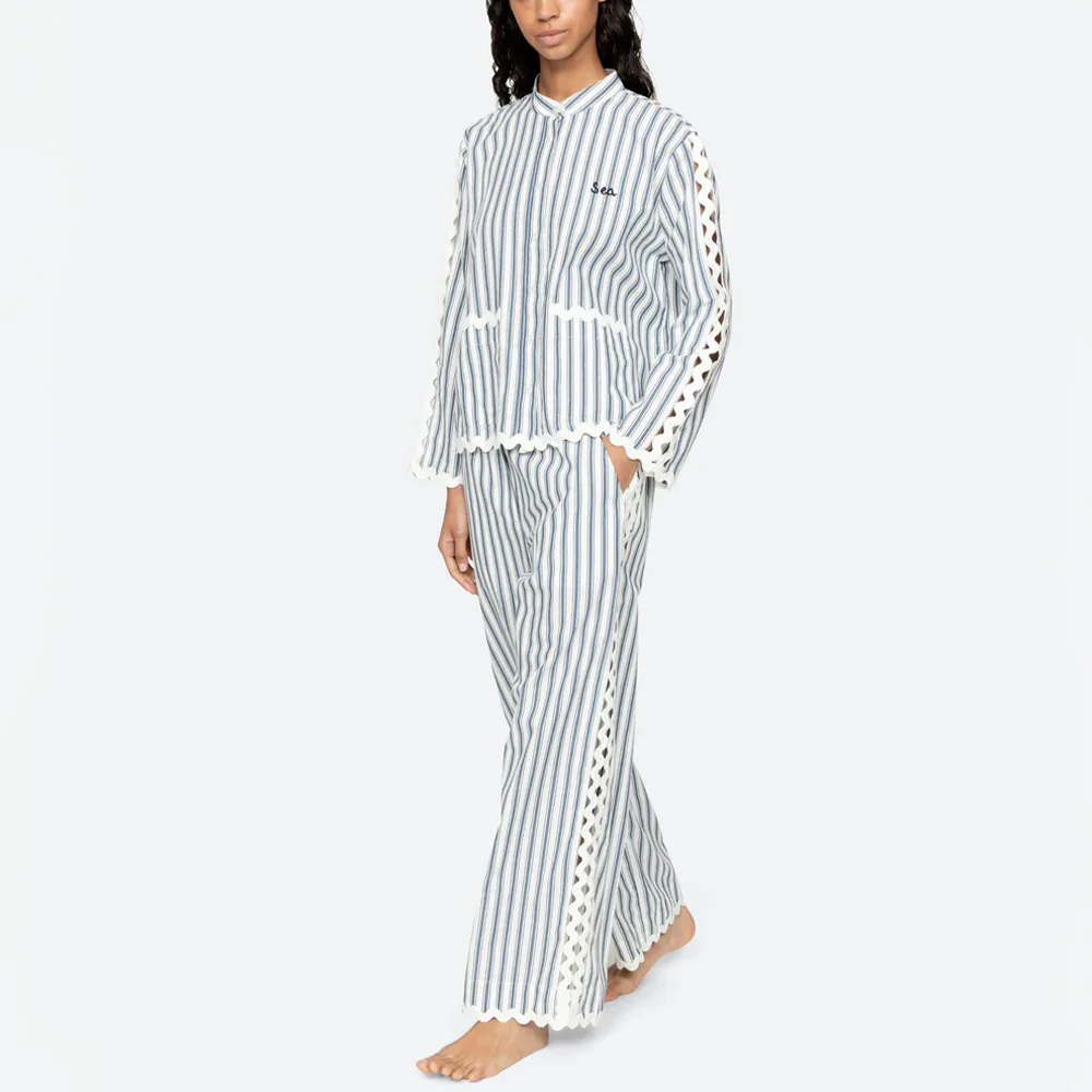 Sea NY - Ensemble de Pyjama Richa - Bleu et Blanc - Image 2