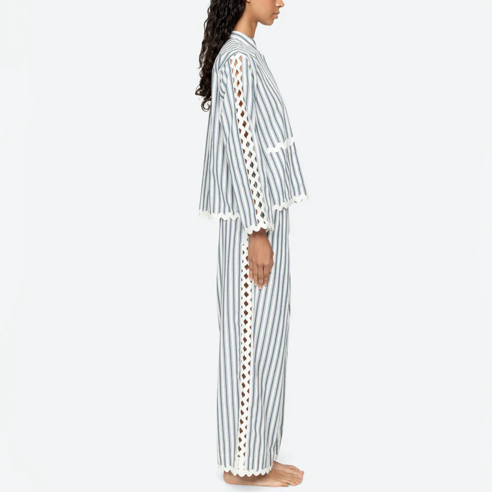 Sea NY - Ensemble de Pyjama Richa - Bleu et Blanc - Image 3