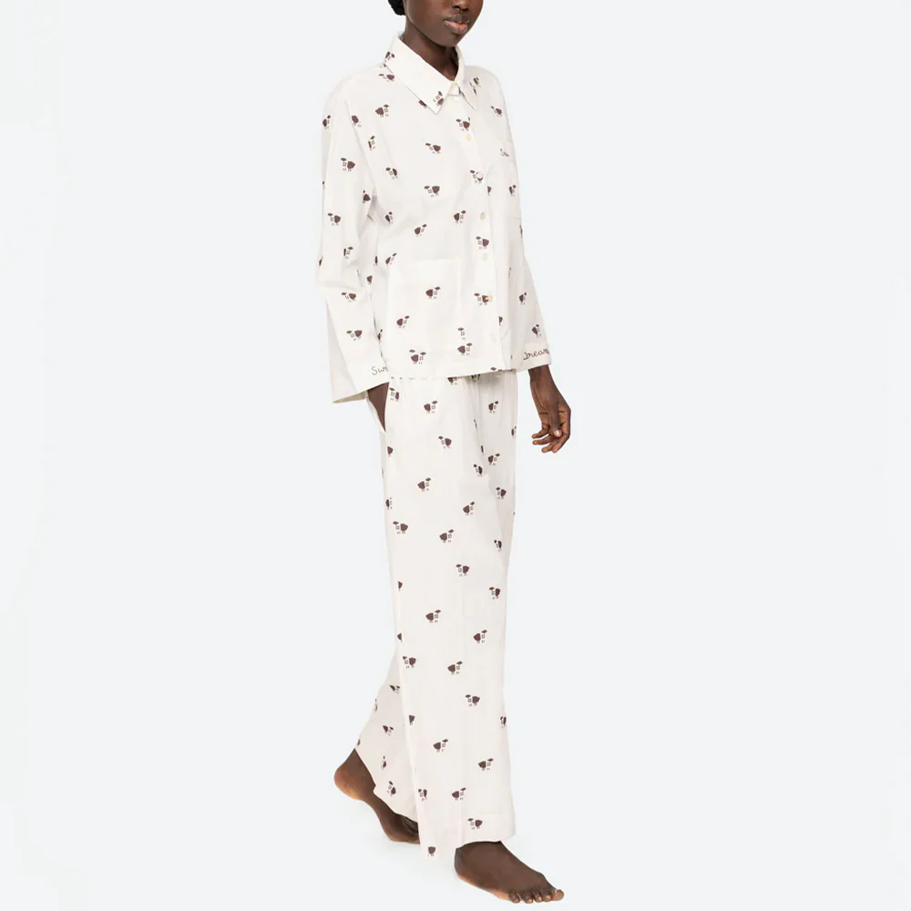 Sea NY - Ensemble de Pyjama Ruthie - Blanc et Marron