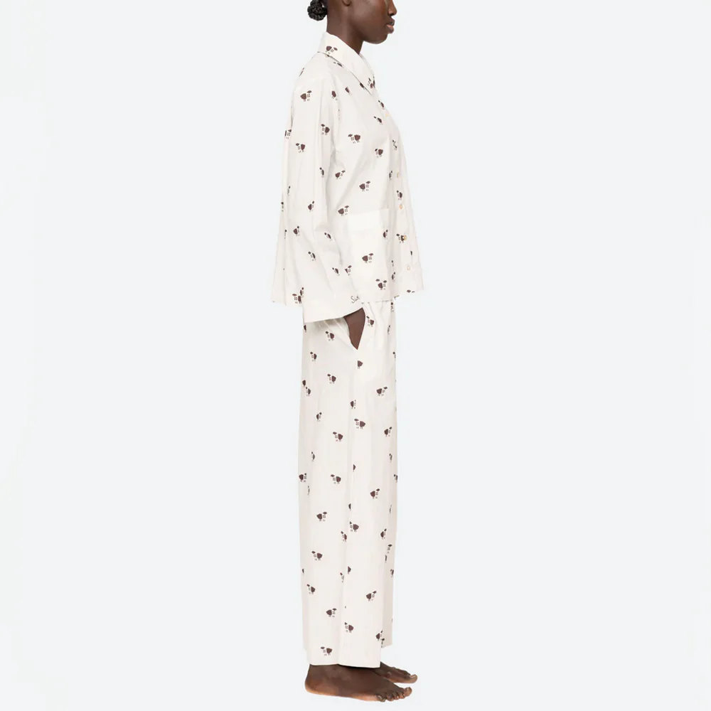 Sea NY - Ensemble de Pyjama Ruthie - Blanc et Marron - Image 2
