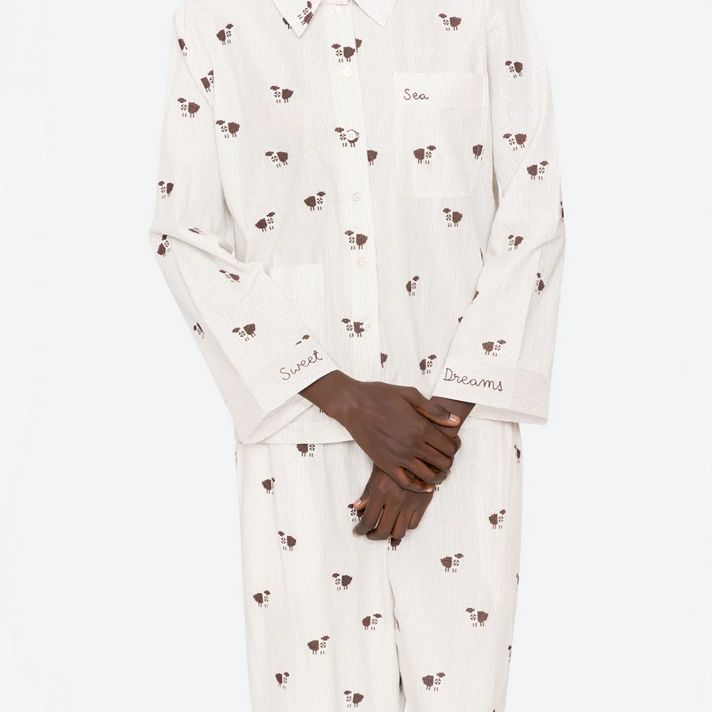 Sea NY - Ensemble de Pyjama Ruthie - Blanc et Marron - Image 4