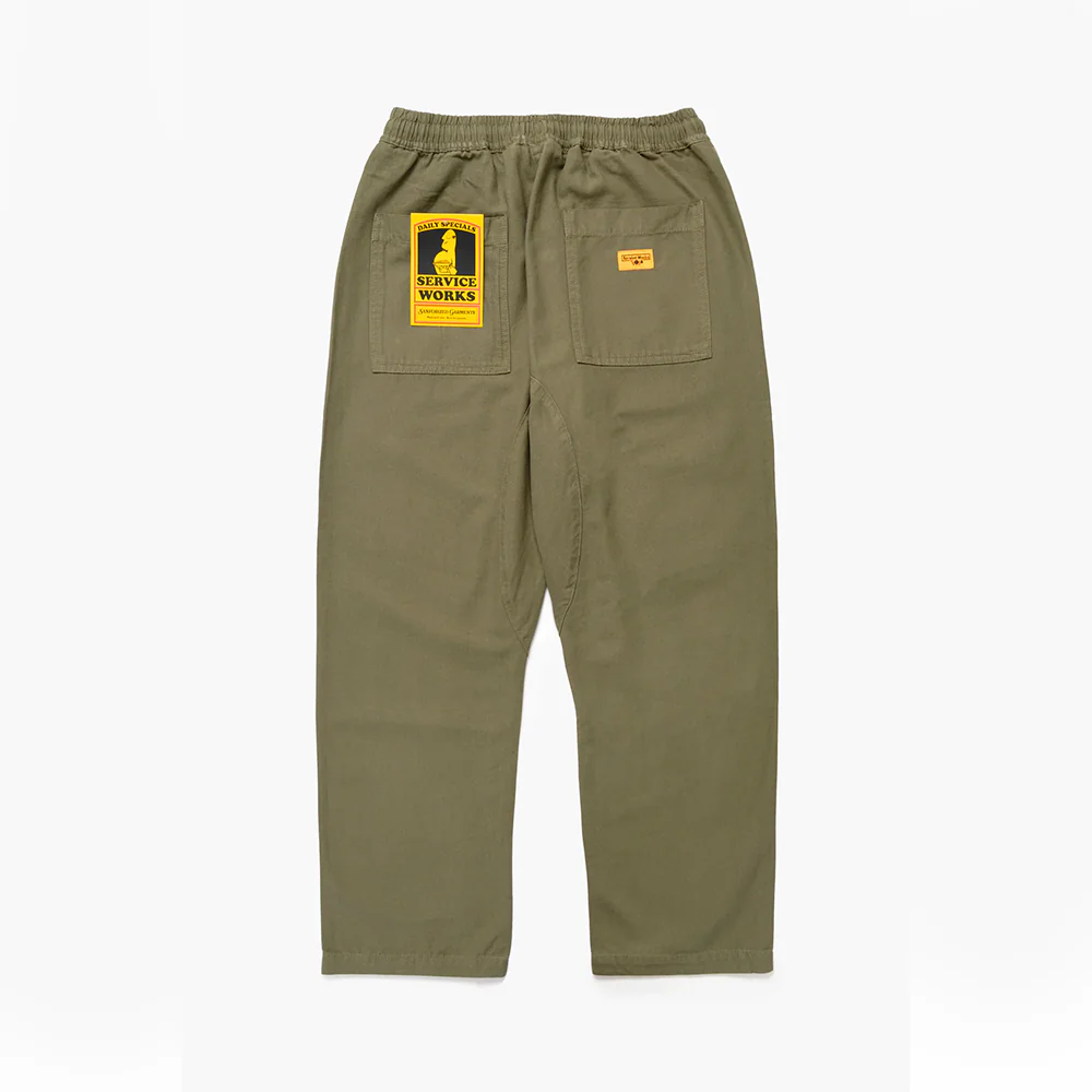 Service Works - Pantalon Chef Canvas - Vert - Image 3