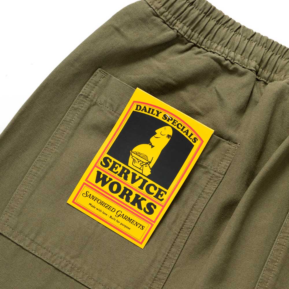 Service Works - Pantalon Chef Canvas - Vert - Image 5