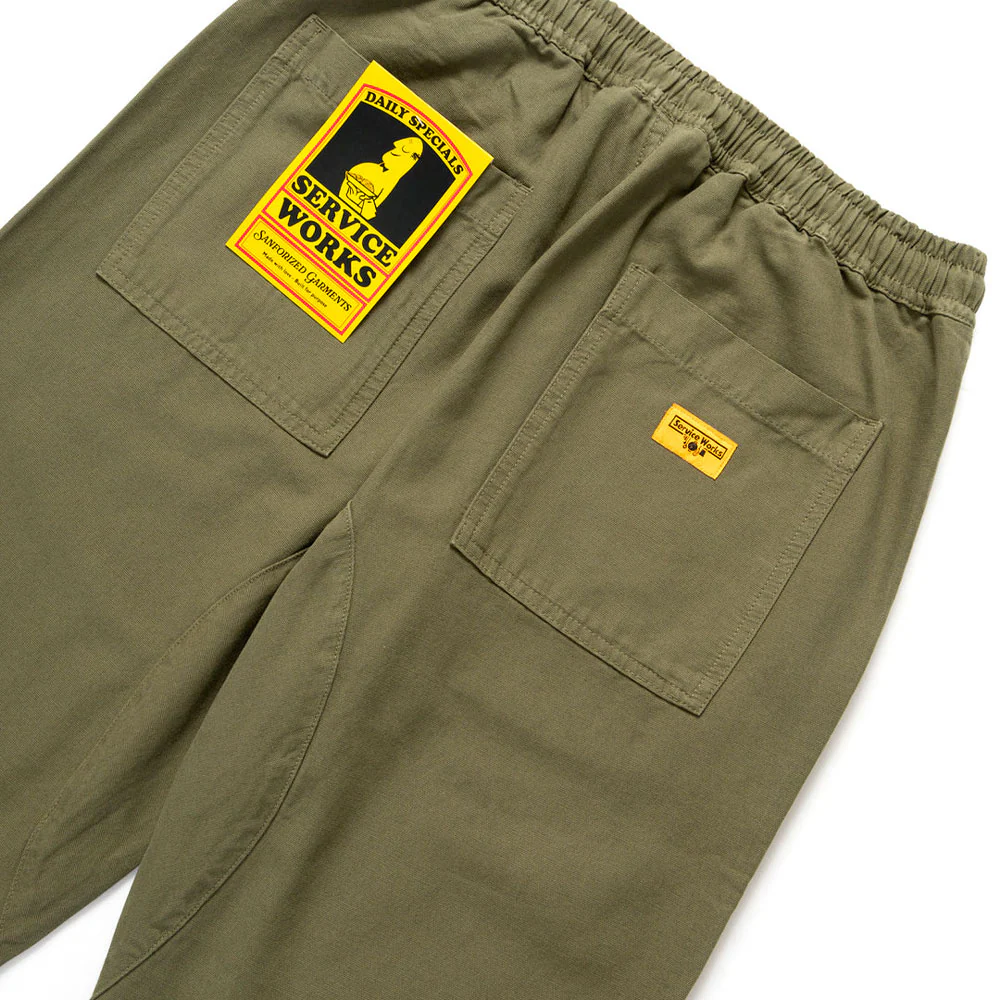 Service Works - Pantalon Chef Canvas - Vert - Image 6