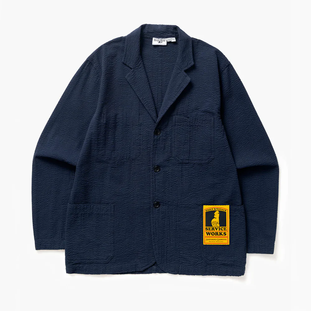 Service Works - Veste Server Suit Seersucker - Marine