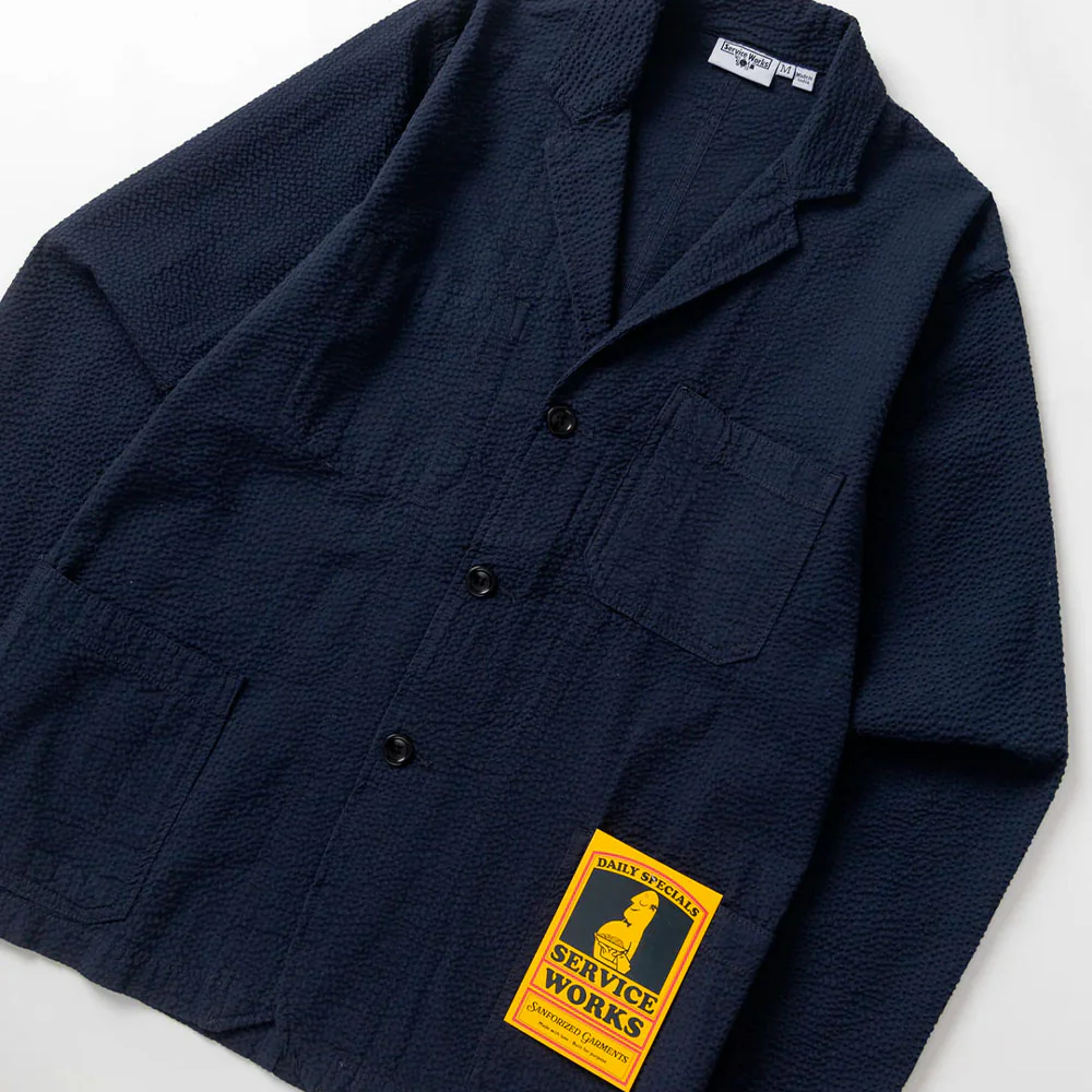 Service Works - Veste Server Suit Seersucker - Marine - Image 2