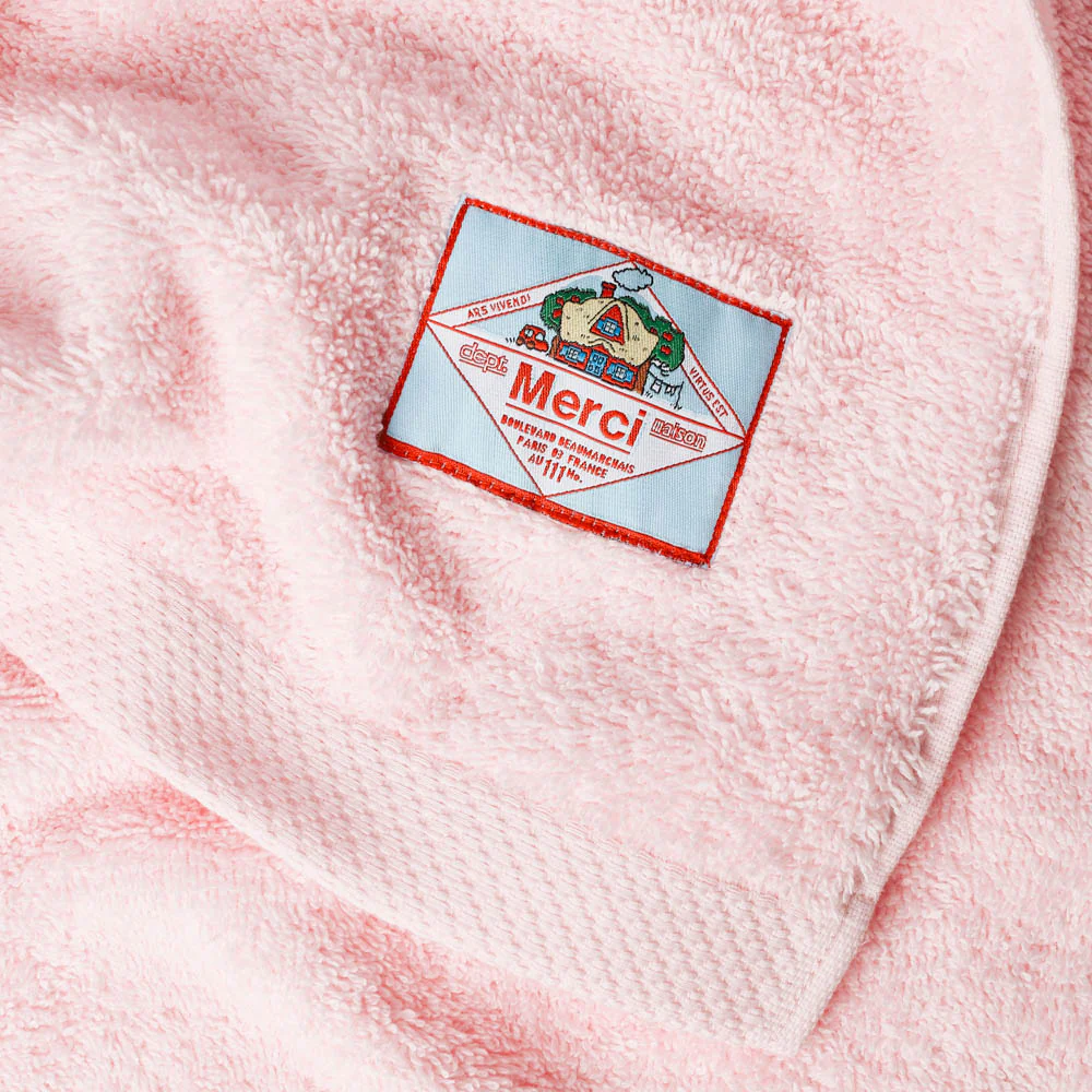 Serviette de bain en éponge - Rose Aube - Image 3