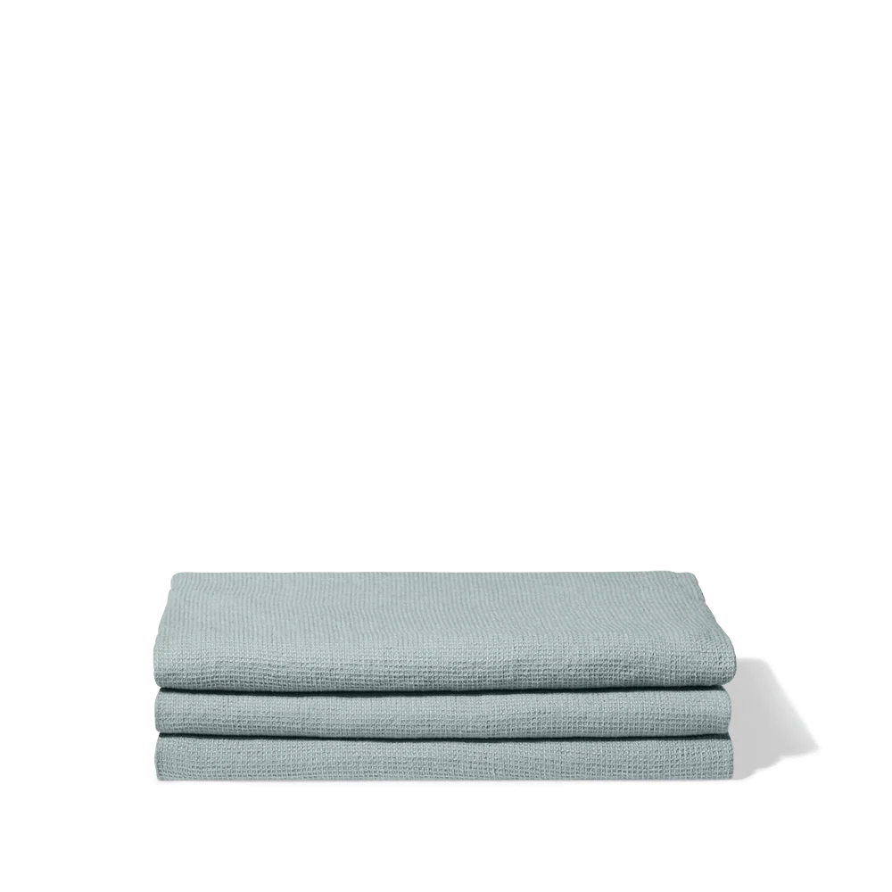 Serviette de bain en lin - Nid d'abeille - Gris Vésuve - Image 3