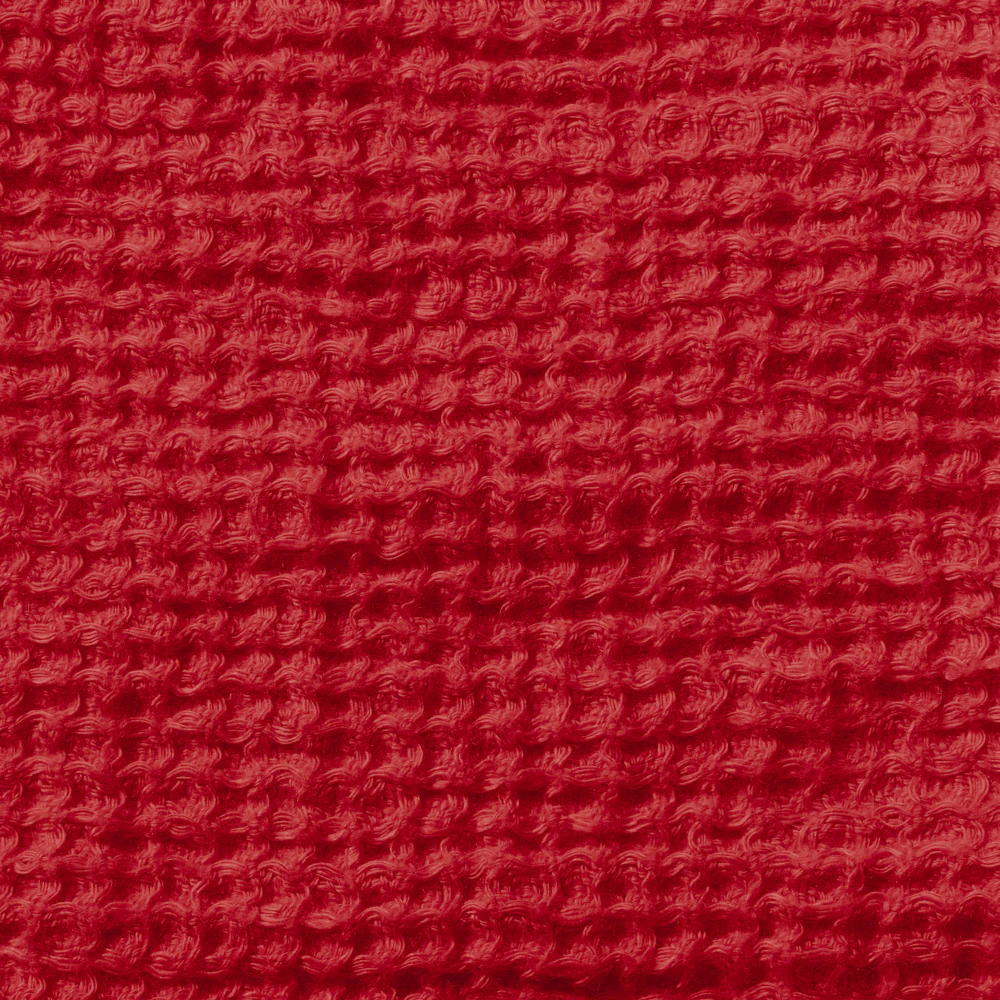 Serviette de bain en lin - Waffle - Rouge Vermillon - Image 6