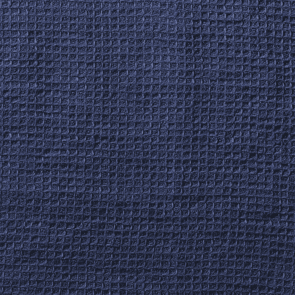 Serviette de bain invité en lin - Nid d'abeille - Bleu Shibori - Image 5