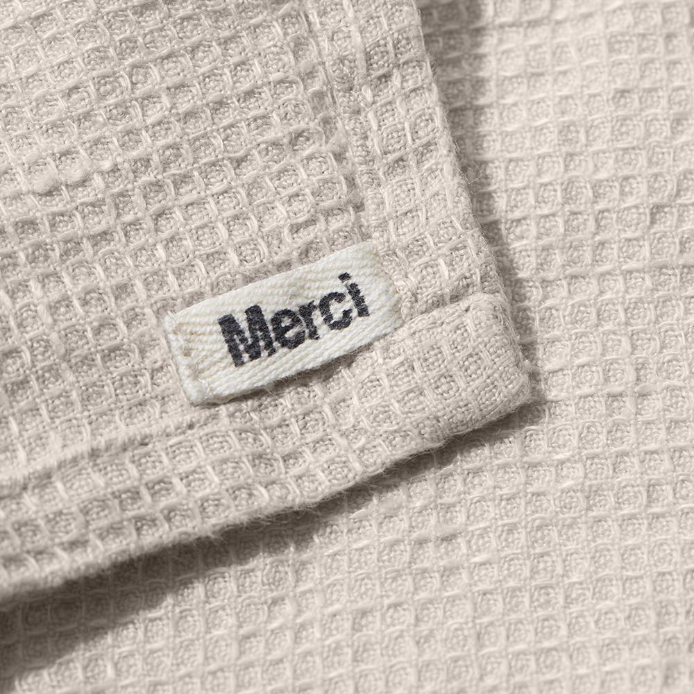 Serviette de bain en lin - Nid d'abeille - Pierre - Image 7