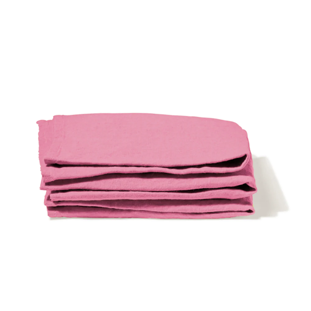 Serviette de table en lin lavé - Rose Garance - Image 6