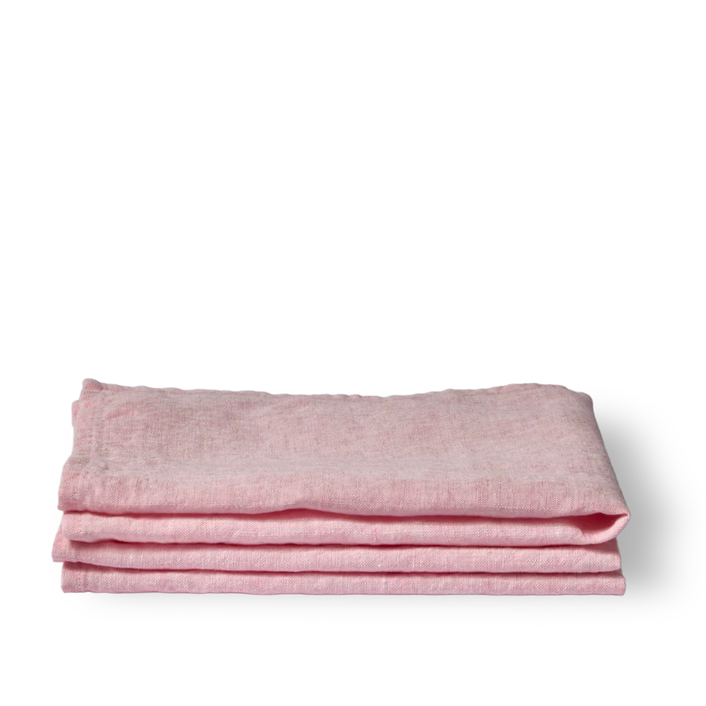 Serviette de table en lin lavé - Rose Granité - Image 2