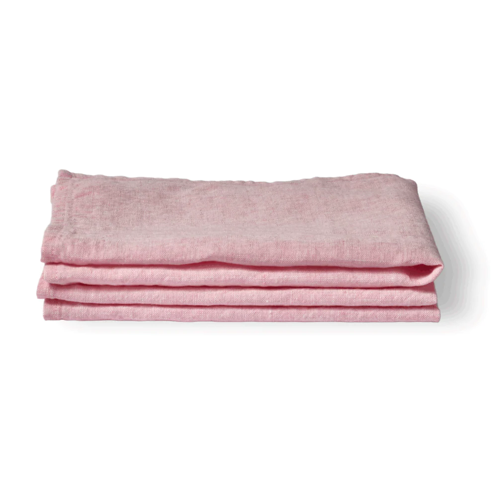 Serviette de table en lin lavé - Rose Granité - Image 5