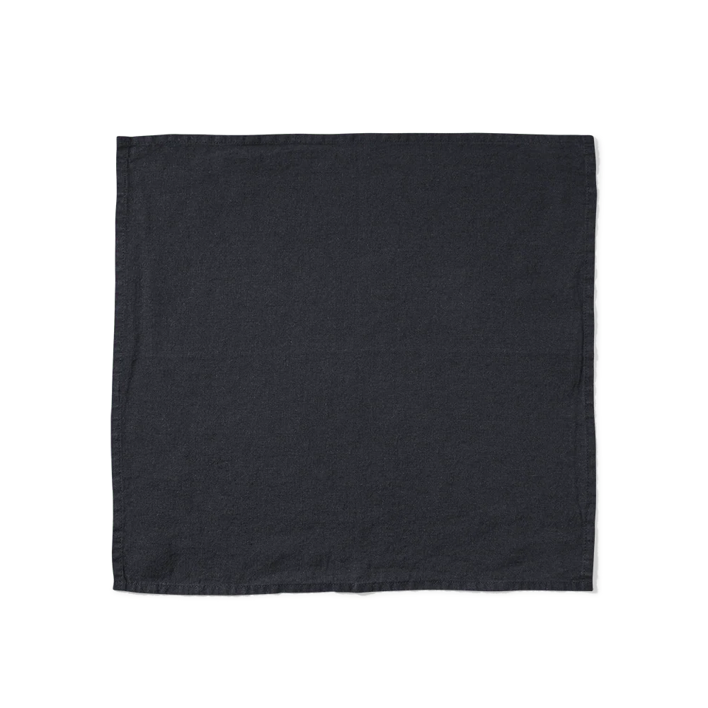 Serviette de table en lin lavé - Bleu Encre - Image 4