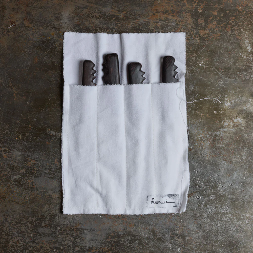 Set de 4 couteaux "Profils Wengé" - Romie Objetti - Image 2