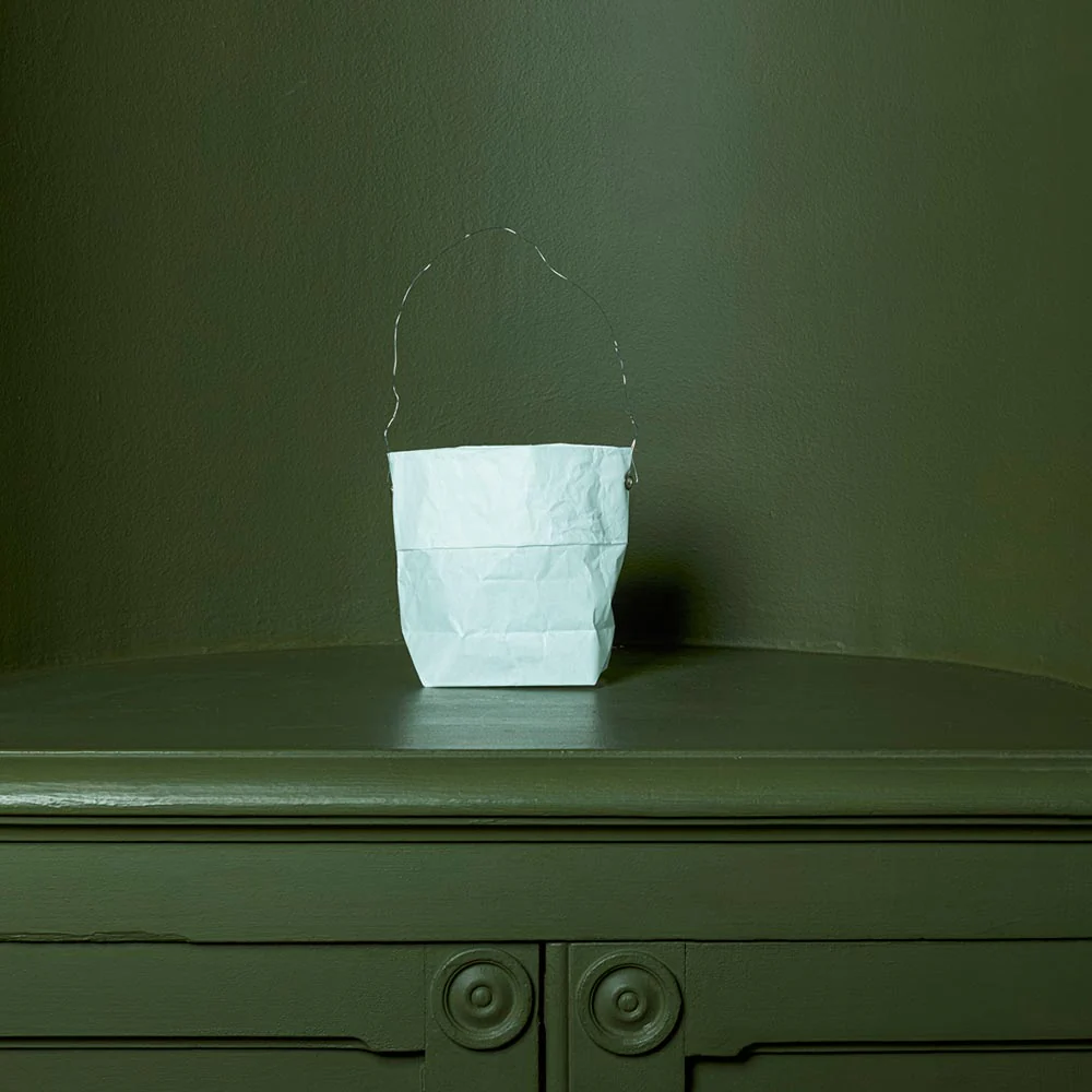 Set de 4 lanternes en papier - Blanc et argenté - Image 5
