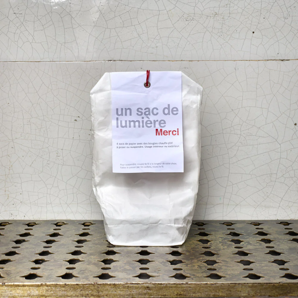 Set de 4 lanternes en papier - Blanc et argenté - Image 8