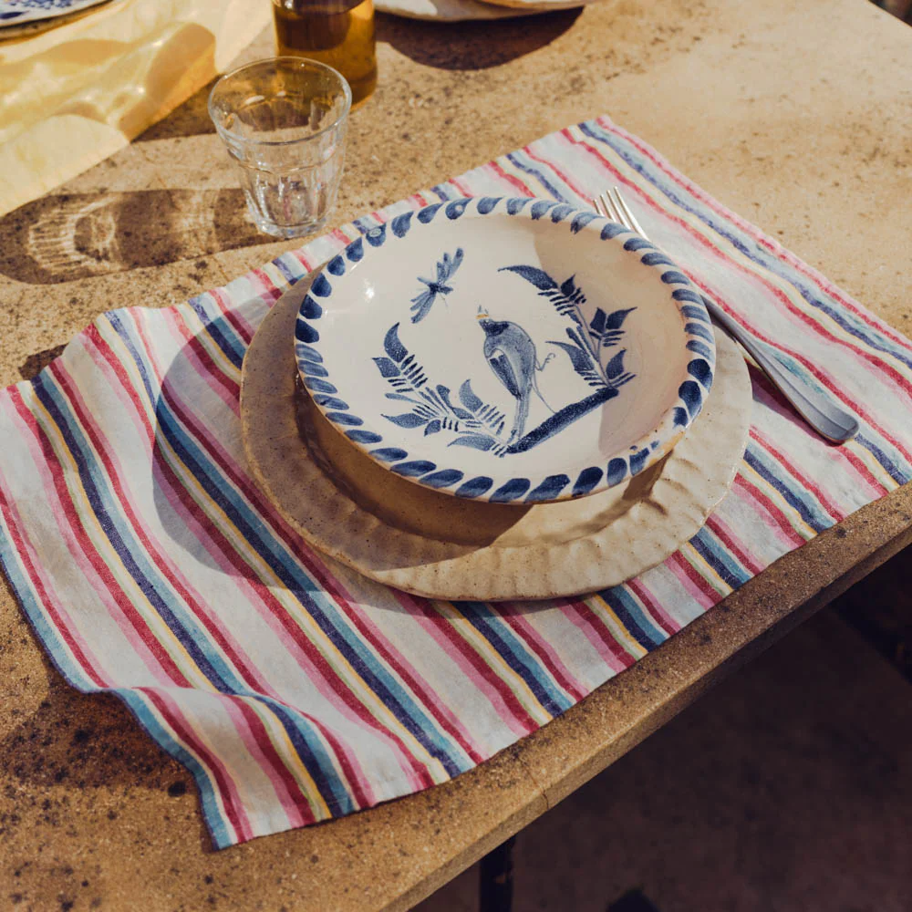 Set de table en lin lavé - Rayures Parasol - Image 6