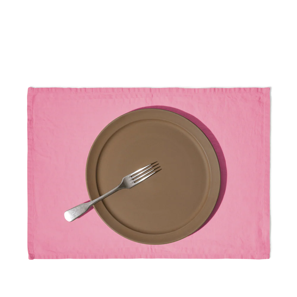Set de table en lin lavé - Rose Garance - Image 3