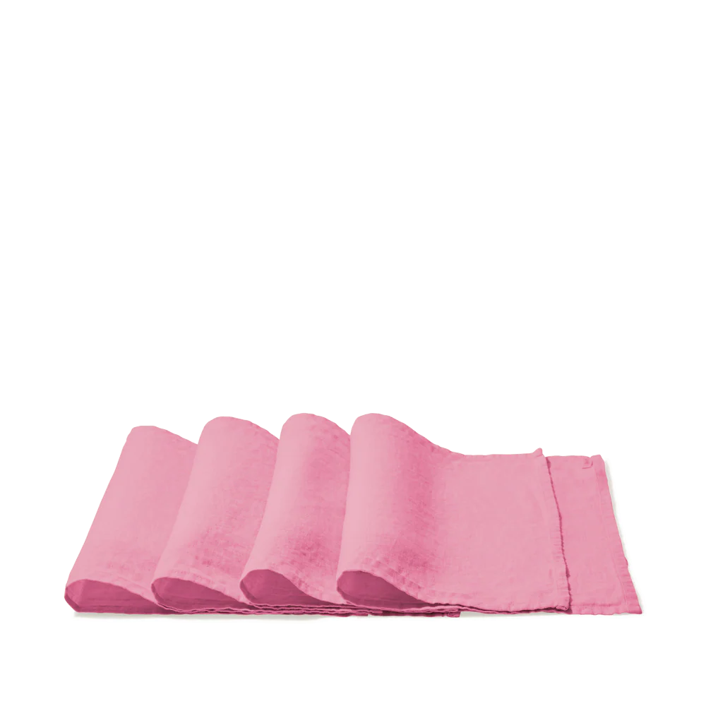 Set de table en lin lavé - Rose Garance - Image 5
