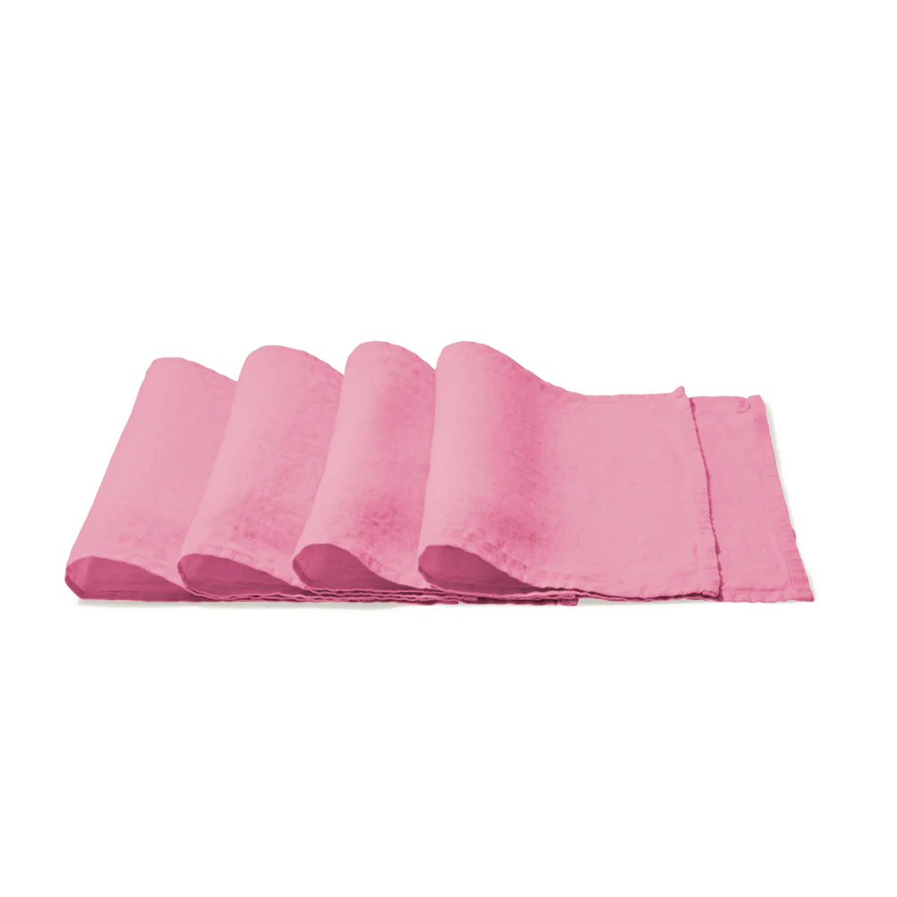 Set de table en lin lavé - Rose Garance - Image 8