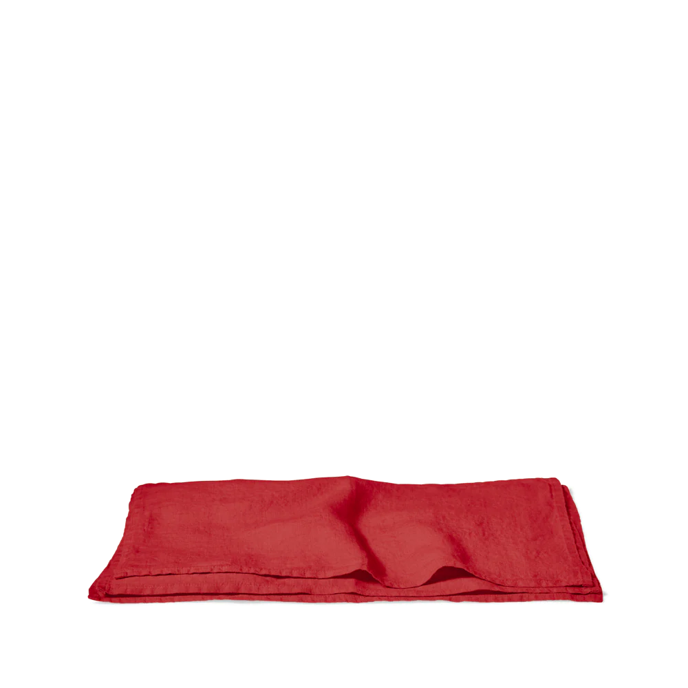 Set de table en lin lavé - Rouge Vermillon - Image 5