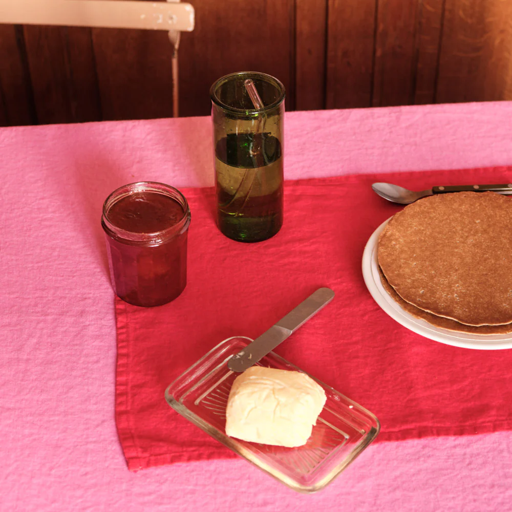 Set de table en lin lavé - Rouge Vermillon - Image 7