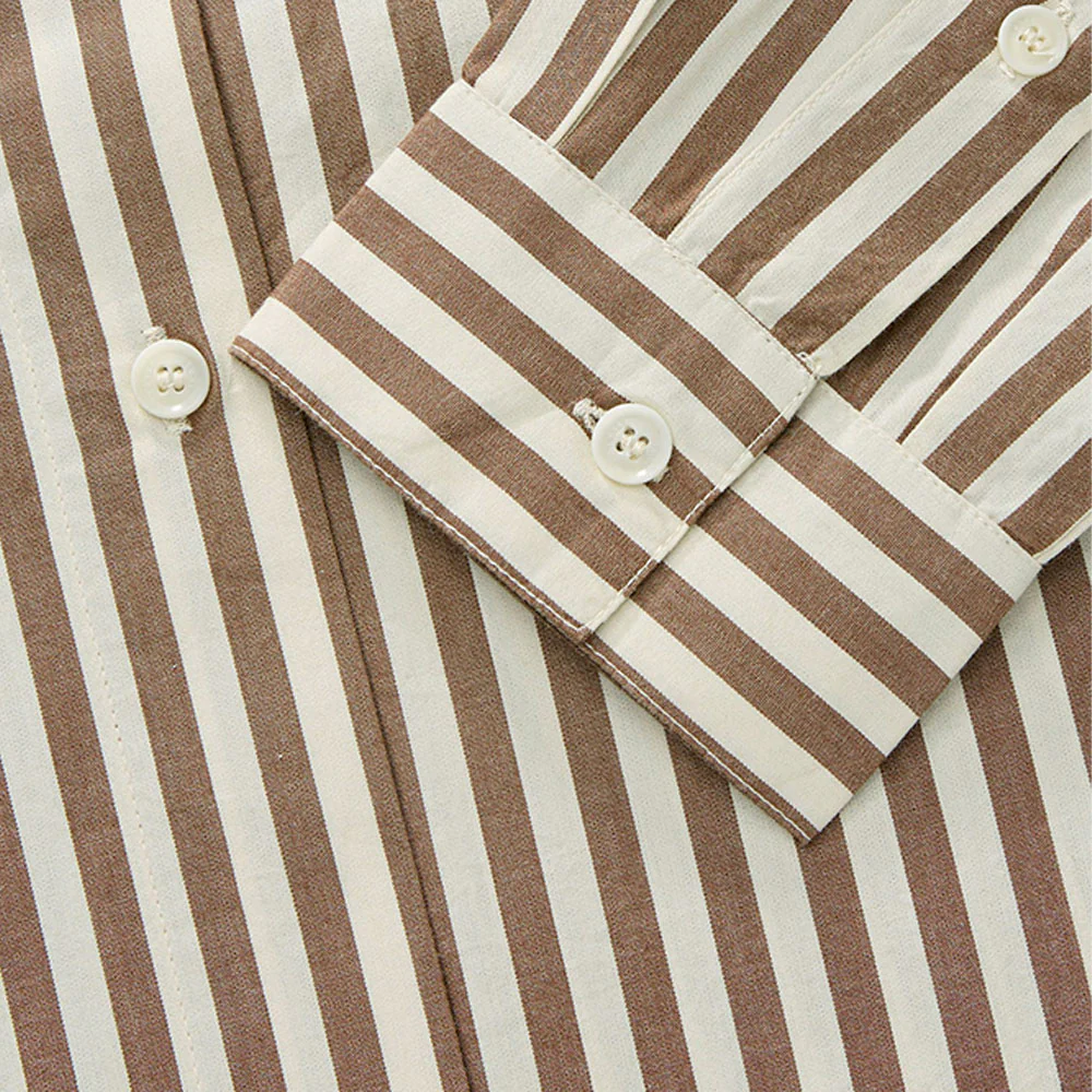 Skall Studio - Chemise Edgar - Marron & Ecru - Image 5