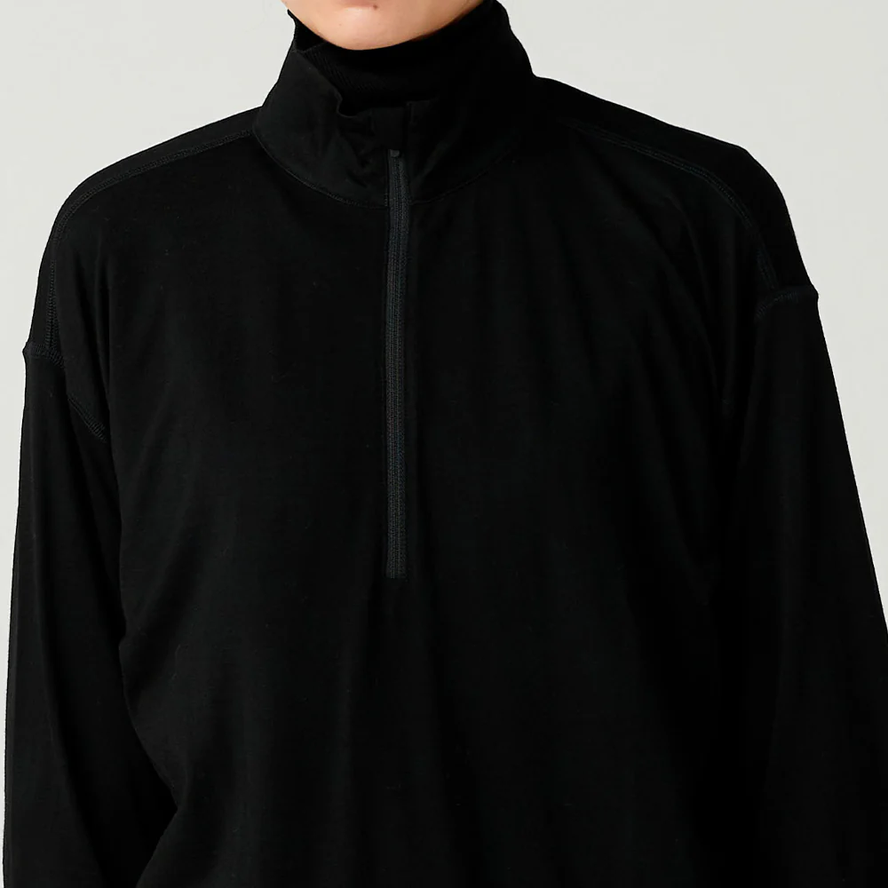 Snow Peak - Pull Demi-zip Laine - Noir - Image 3