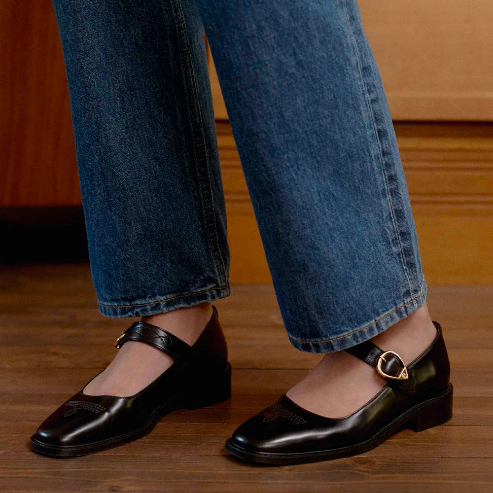 Socque - Ballerines Dolly - Noir - Image 2