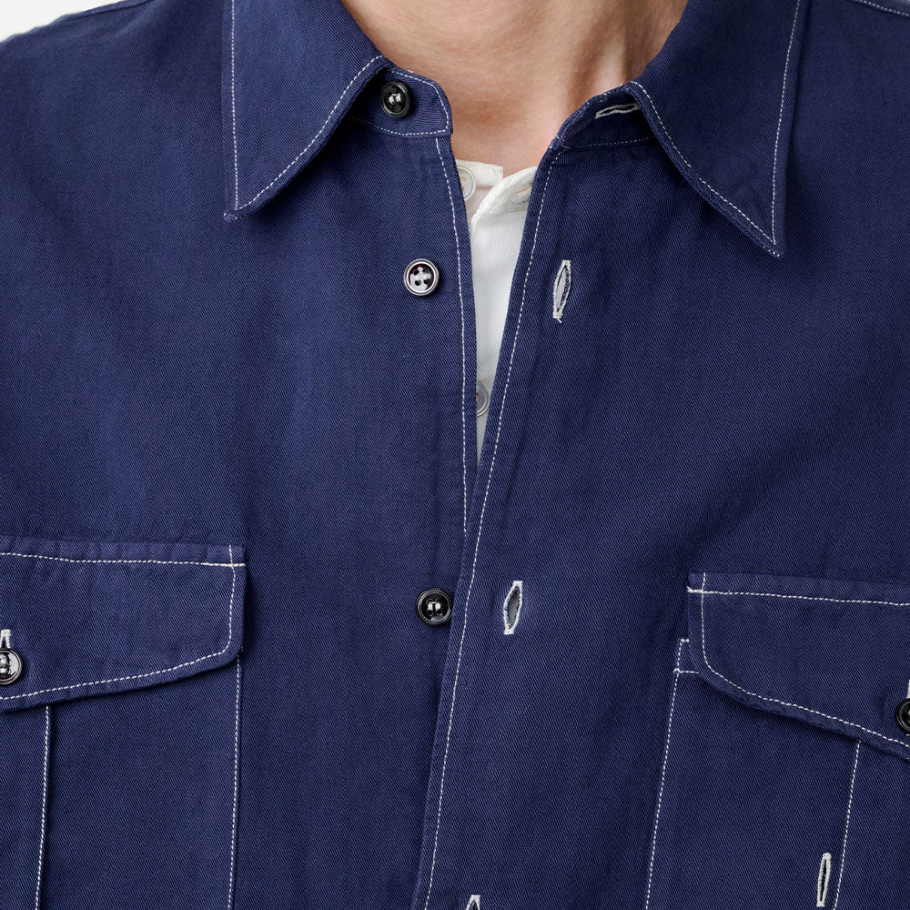 Studio Nicholson - Chemise Louro - Indigo - Image 4
