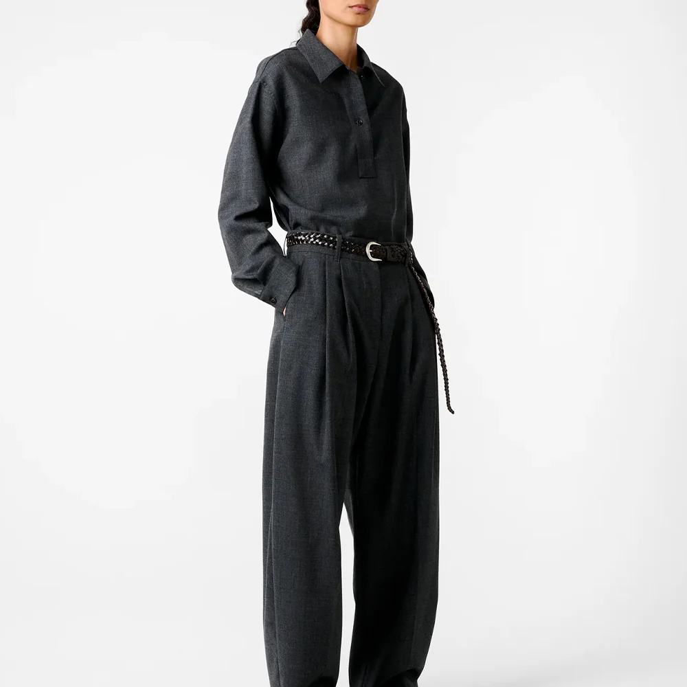 Studio Nicholson - Chemise Pinole - Ardoise Mélangée - Image 7