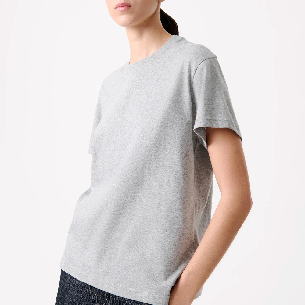 Studio Nicholson - T-shirt Marine - Gris Chiné - Image 3
