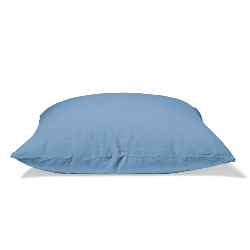 Taie d'oreiller en lin lavé - Bleu Primaire - Image 13
