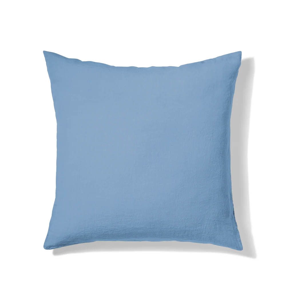 Taie d'oreiller en lin lavé - Bleu Primaire - Image 3