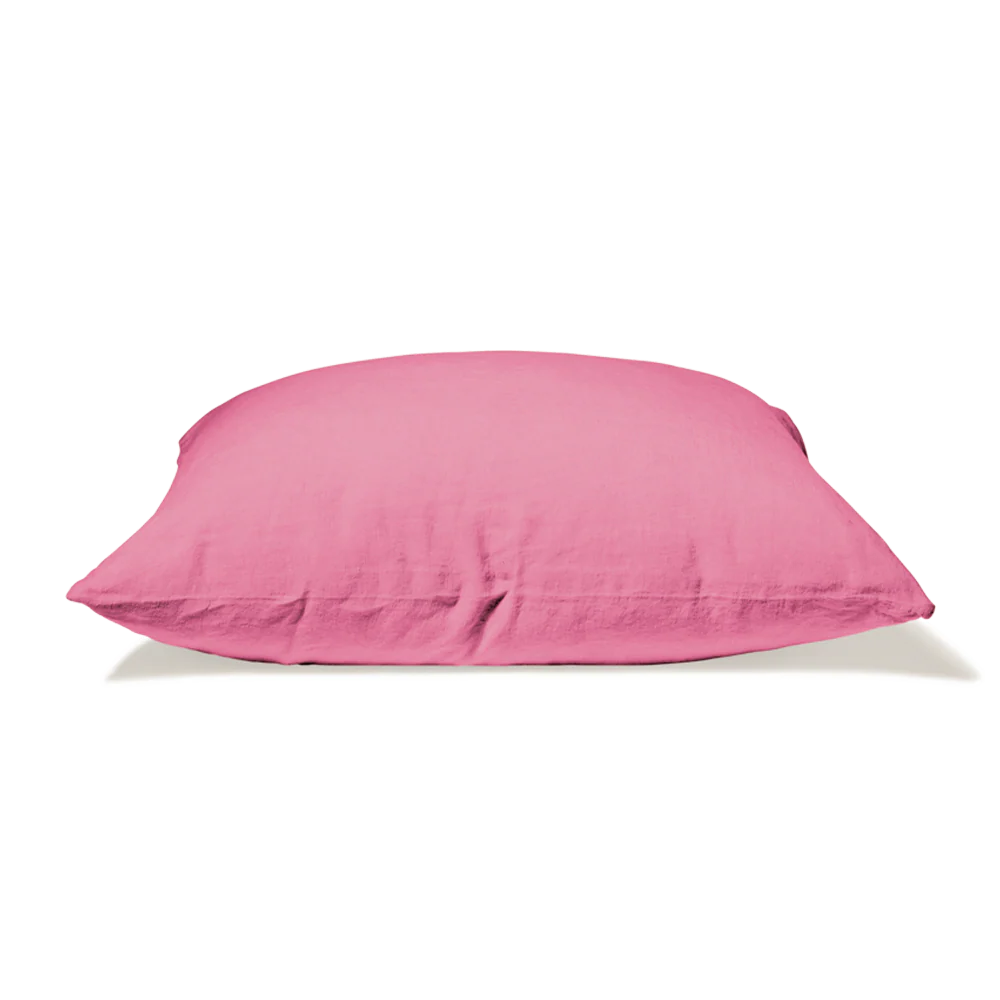 Taie d'oreiller en lin lavé - Rose Garance - Image 13