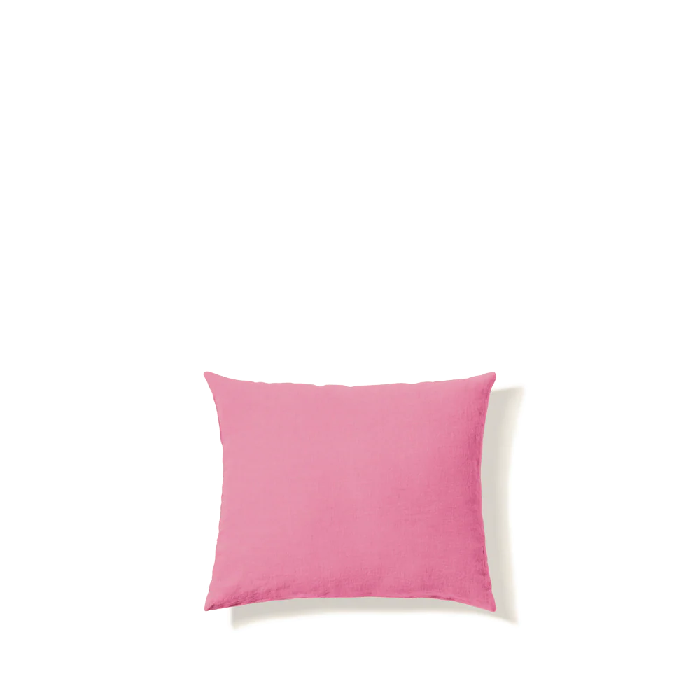 Taie d'oreiller en lin lavé - Rose Garance - Image 7