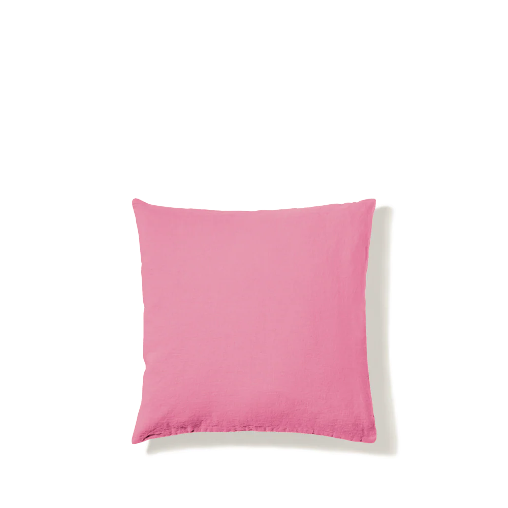 Taie d'oreiller en lin lavé - Rose Garance - Image 9