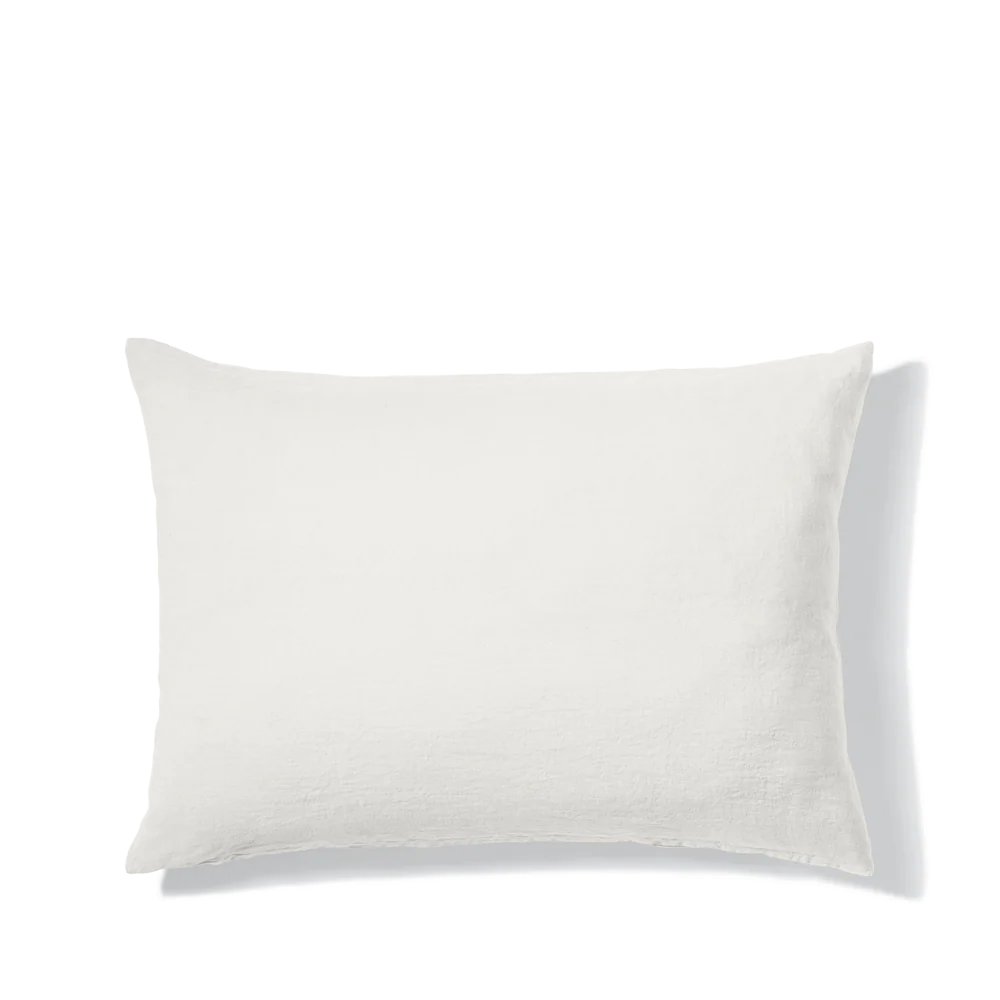 Taie d'oreiller en lin lavé - Blanc Coquillage - Image 4