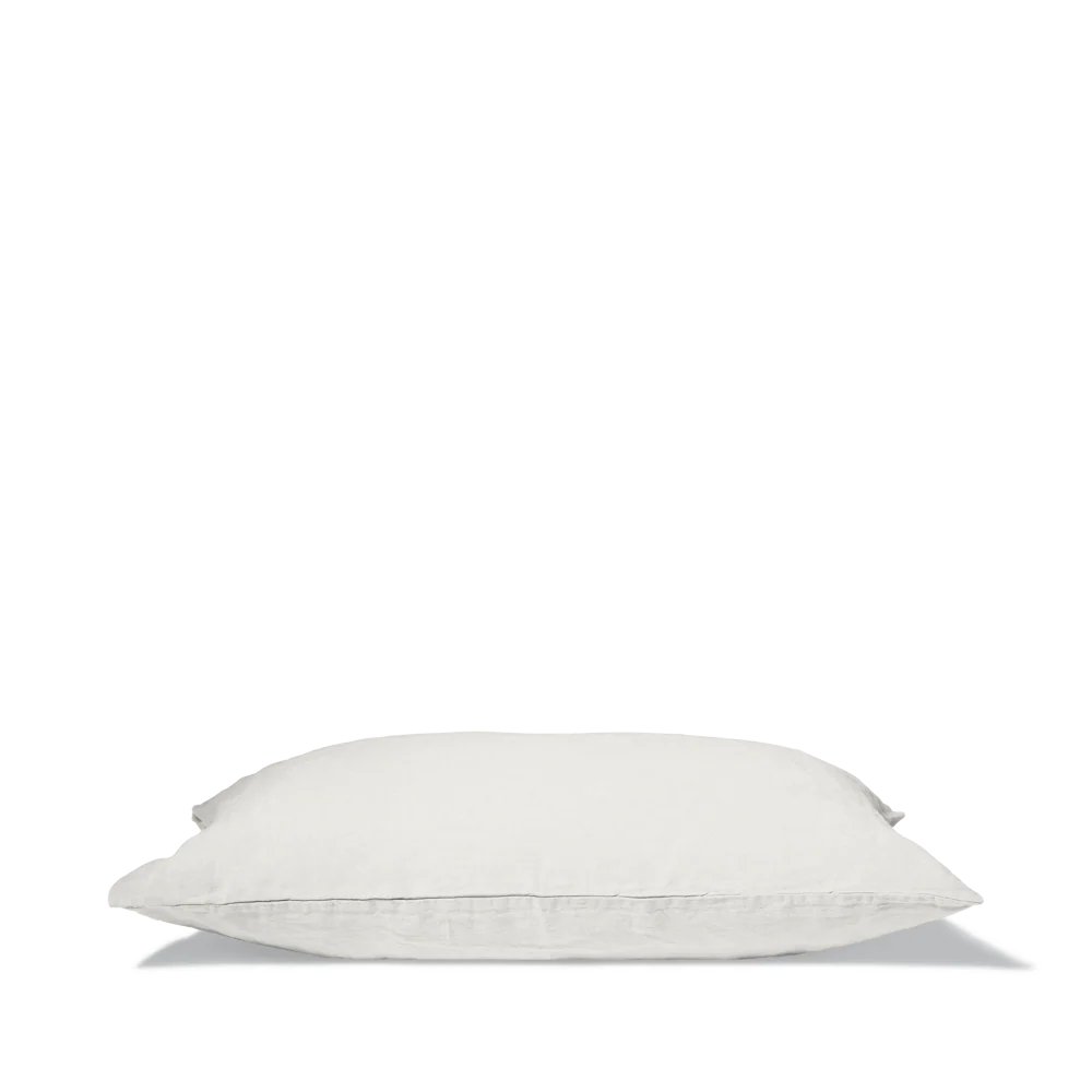 Taie d'oreiller en lin lavé - Blanc Coquillage - Image 5