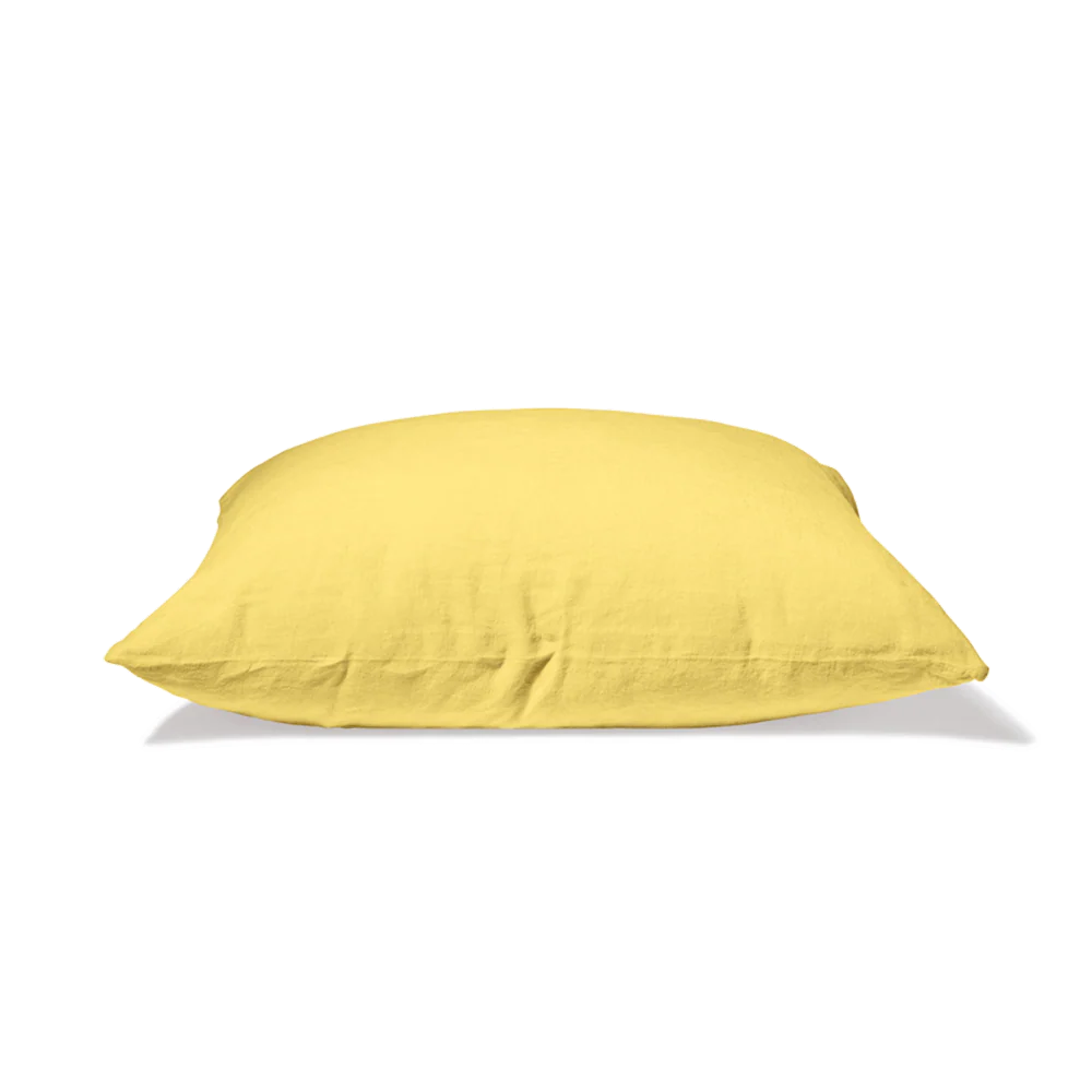 Taie d'oreiller en lin lavé - Jaune Citronnade - Image 7