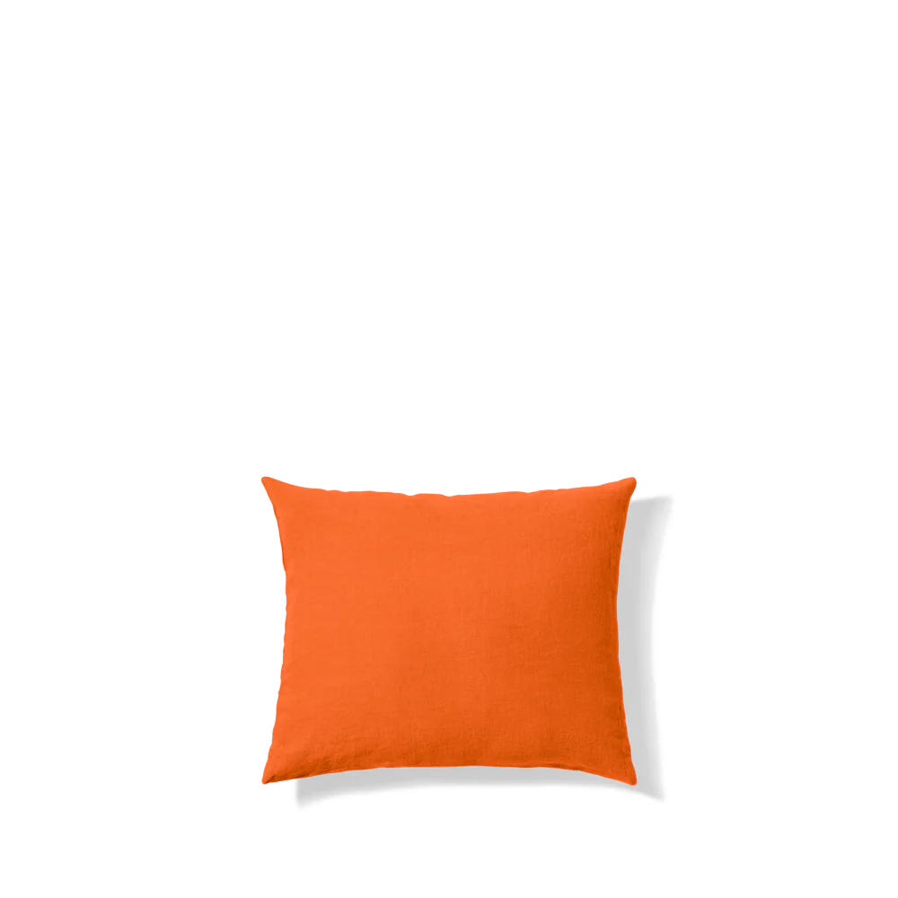 Taie d'oreiller en lin lavé - Orange Zeste - Image 3