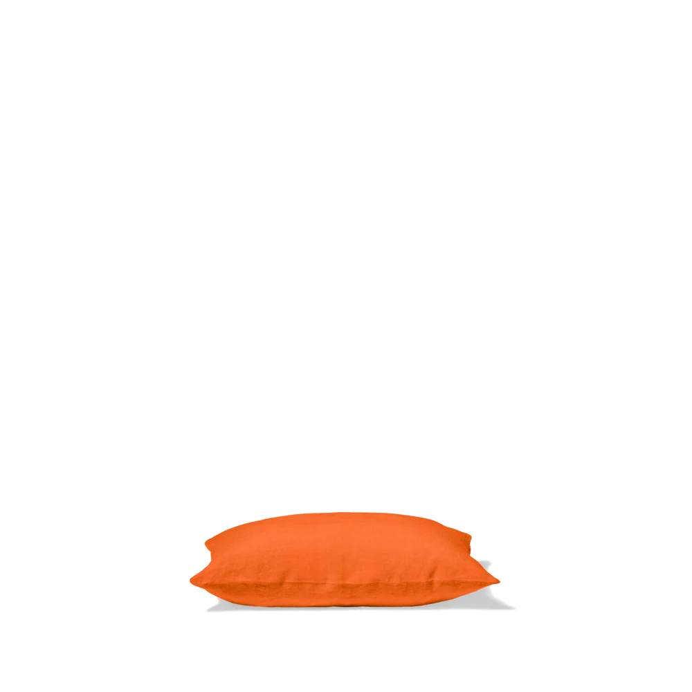 Taie d'oreiller en lin lavé - Orange Zeste - Image 4