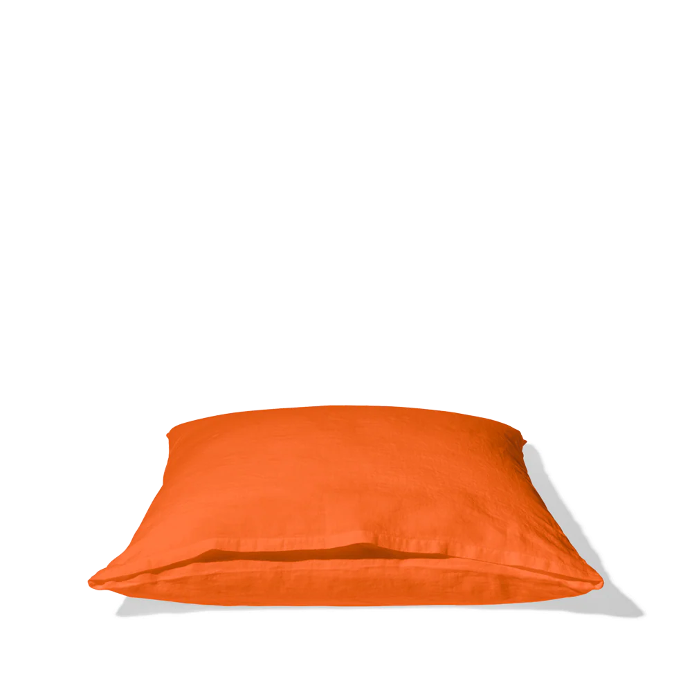 Taie d'oreiller en lin lavé - Orange Zeste - Image 6