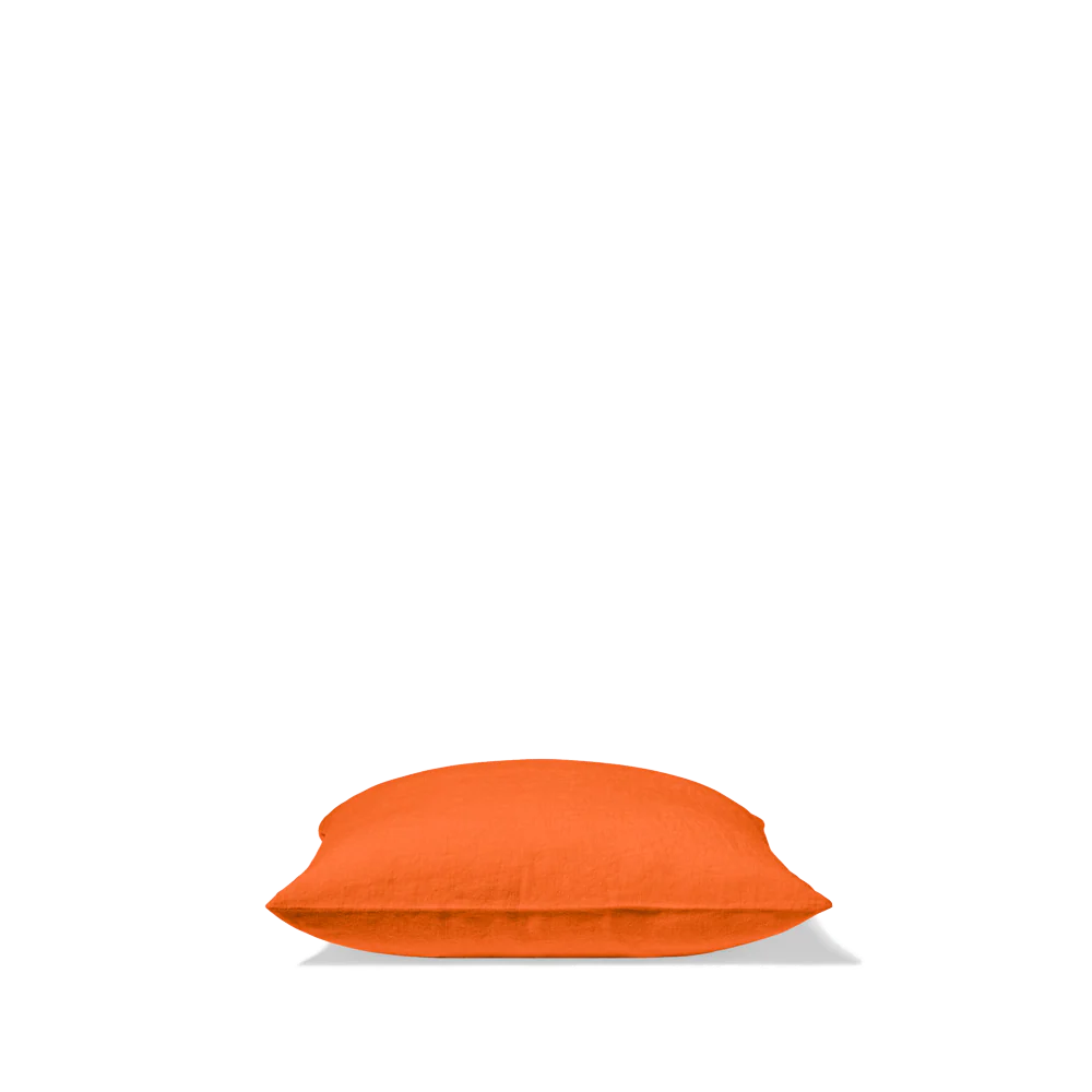 Taie d'oreiller en lin lavé - Orange Zeste - Image 7