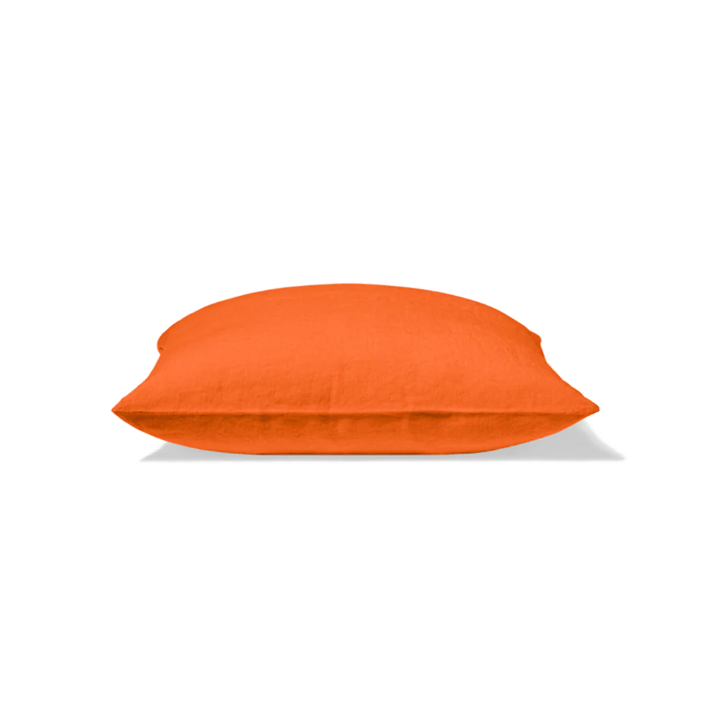 Taie d'oreiller en lin lavé - Orange Zeste - Image 9