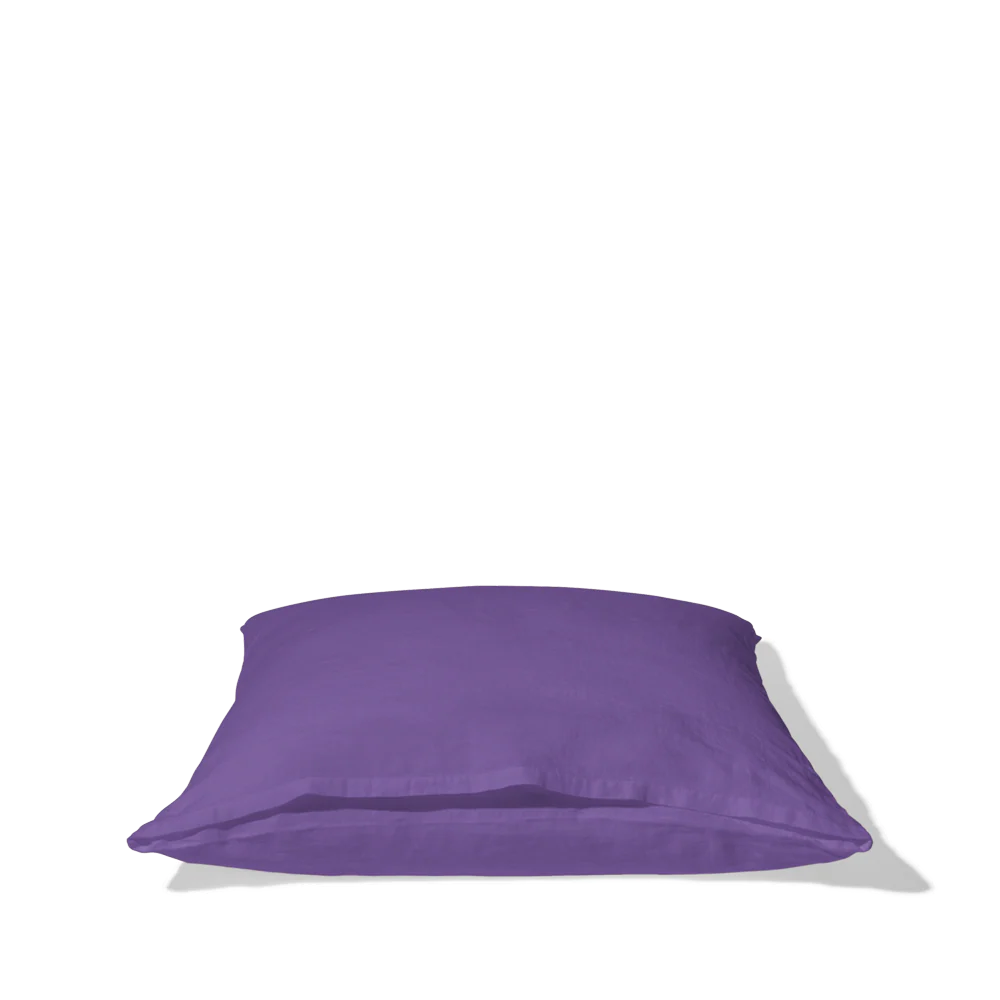 Taie d'oreiller en lin lavé - Violet Orage - Image 3